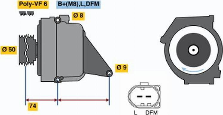 BOSCH 0 122 0AA 0B0 - Laturi inparts.fi