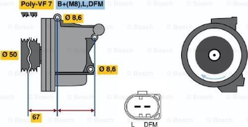 BOSCH 0 122 0AA 1P0 - Laturi inparts.fi