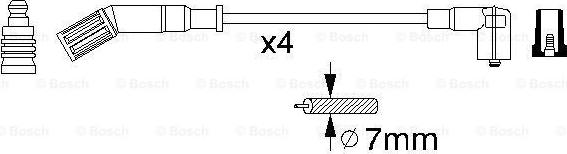 BOSCH 0 356 912 841 - Sytytysjohtosarja inparts.fi