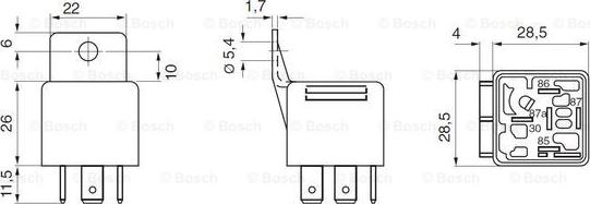 BOSCH 0 332 019 451 - Rele, työvirta inparts.fi