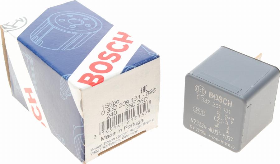 BOSCH 0 332 209 151 - Rele, työvirta inparts.fi