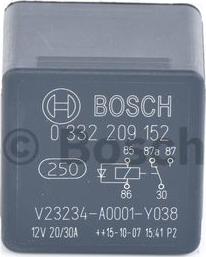 BOSCH 0 332 209 152 - Rele, työvirta inparts.fi