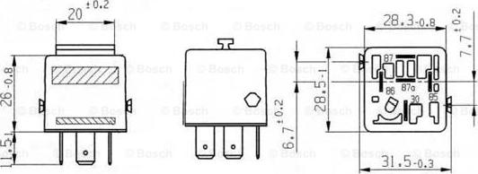 BOSCH 0 332 209 216 - Rele, äänitorvi inparts.fi