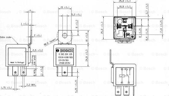 BOSCH 0 332 204 125 - Rele, työvirta inparts.fi