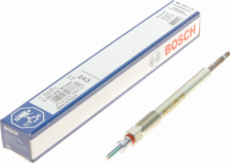 BOSCH 0 250 404 003 - Hehkutulppa inparts.fi