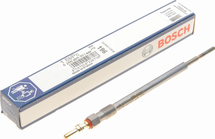 BOSCH 0 250 403 011 - Hehkutulppa inparts.fi