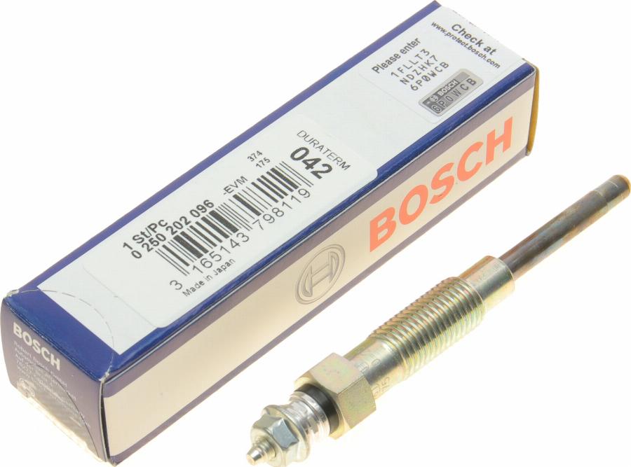 BOSCH 0 250 202 096 - Hehkutulppa inparts.fi