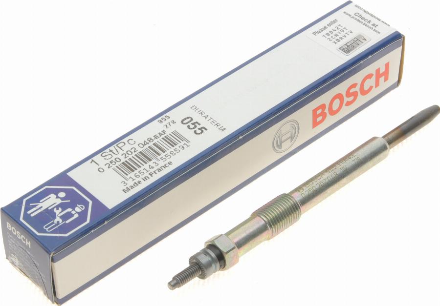 BOSCH 0 250 202 048 - Hehkutulppa inparts.fi