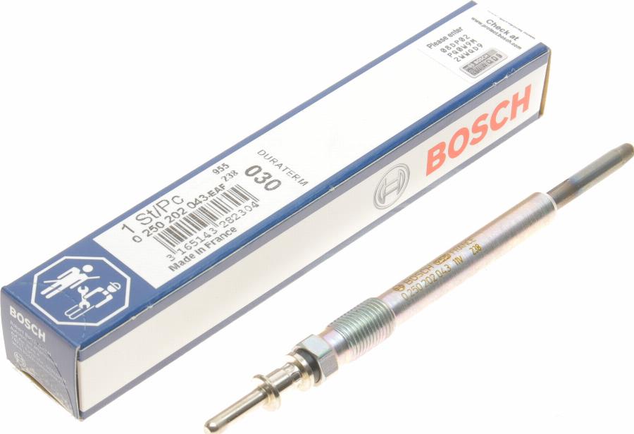 BOSCH 0 250 202 043 - Hehkutulppa inparts.fi