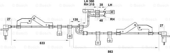 BOSCH 0 265 006 256 - ABS-anturi inparts.fi