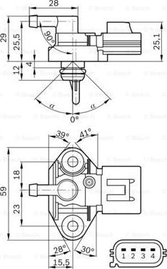 BOSCH 0 261 230 093 - Tunnistin, polttoaine paine inparts.fi