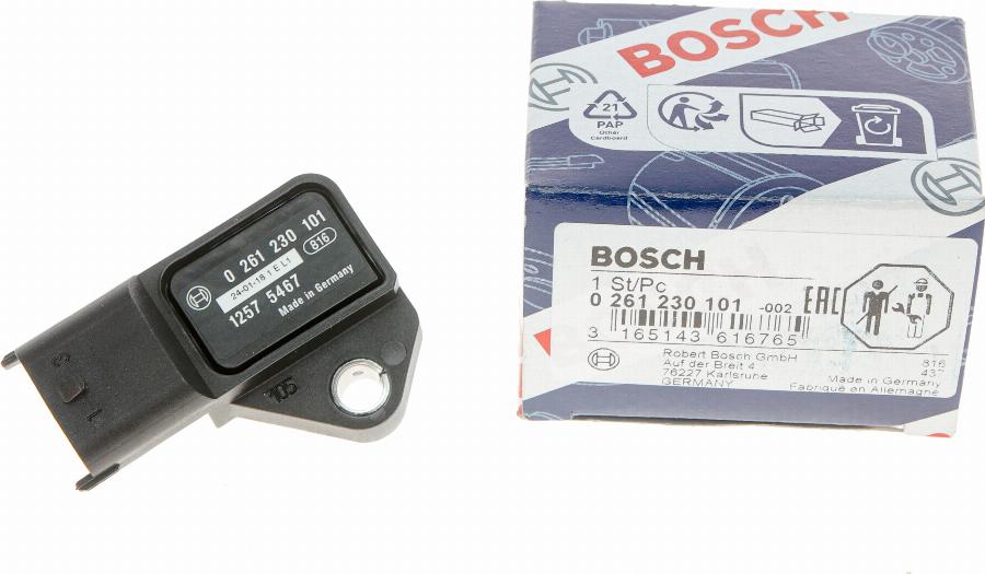 BOSCH 0 261 230 101 - Tunnistin, ahtopaine inparts.fi