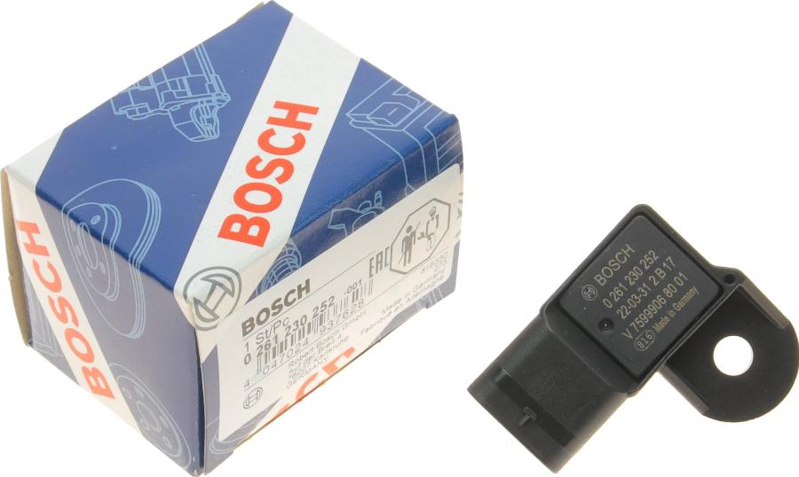 BOSCH 0 261 230 252 - Tunnistin, ahtopaine inparts.fi