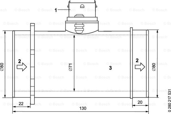 BOSCH 0 280 218 087 - Ilmamassamittari inparts.fi