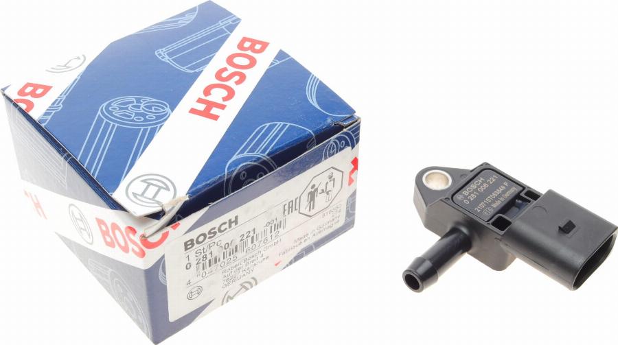 BOSCH 0 281 006 221 - Sensori, pakokaasupaine inparts.fi