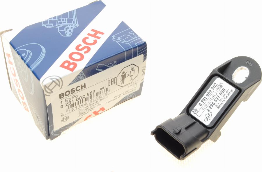 BOSCH 0 281 002 552 - Tunnistin, imusarjapaine inparts.fi