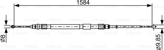 BOSCH 1 987 482 491 - Vaijeri, seisontajarru inparts.fi