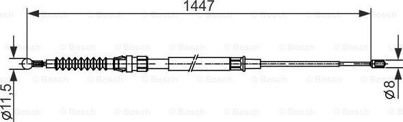 BOSCH 1 987 482 445 - Vaijeri, seisontajarru inparts.fi