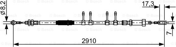 BOSCH 1 987 482 447 - Vaijeri, seisontajarru inparts.fi