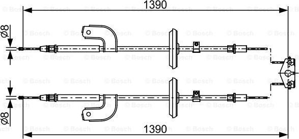 BOSCH 1 987 482 459 - Vaijeri, seisontajarru inparts.fi