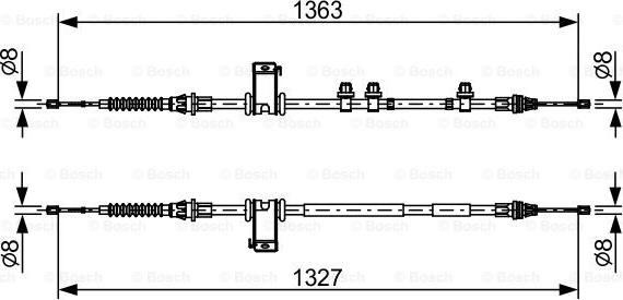 BOSCH 1 987 482 453 - Vaijeri, seisontajarru inparts.fi