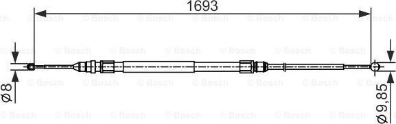 BOSCH 1 987 482 542 - Vaijeri, seisontajarru inparts.fi