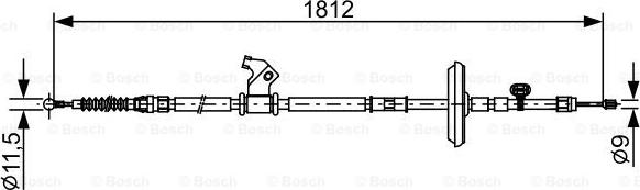 BOSCH 1 987 482 503 - Vaijeri, seisontajarru inparts.fi