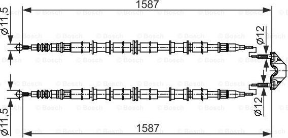 BOSCH 1 987 482 537 - Vaijeri, seisontajarru inparts.fi