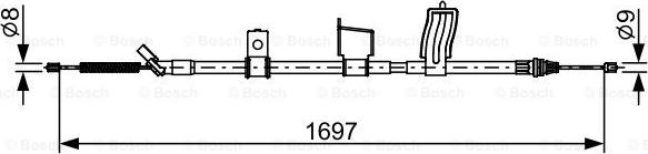 BOSCH 1 987 482 628 - Vaijeri, seisontajarru inparts.fi