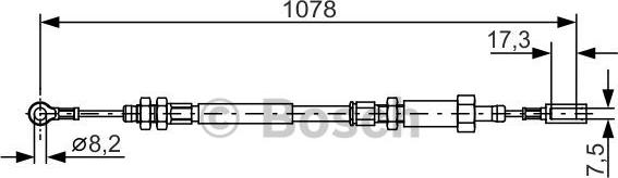 BOSCH 1 987 482 002 - Vaijeri, seisontajarru inparts.fi