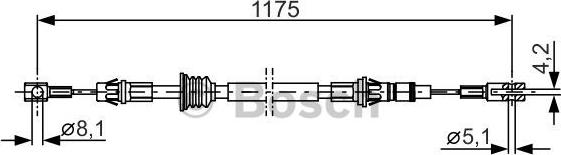 BOSCH 1 987 482 012 - Vaijeri, seisontajarru inparts.fi