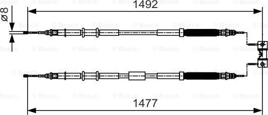 BOSCH 1 987 482 038 - Vaijeri, seisontajarru inparts.fi