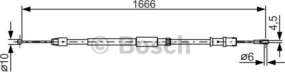 BOSCH 1 987 482 032 - Vaijeri, seisontajarru inparts.fi