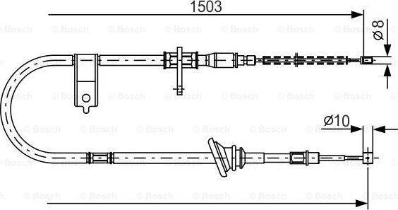 BOSCH 1 987 482 165 - Vaijeri, seisontajarru inparts.fi