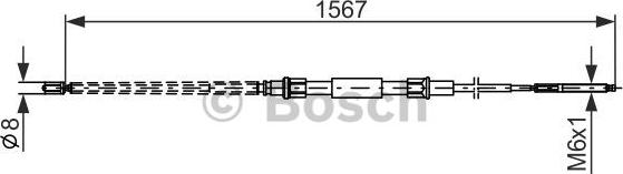 BOSCH 1 987 482 104 - Vaijeri, seisontajarru inparts.fi