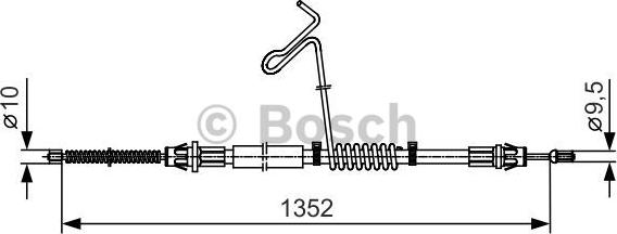 BOSCH 1 987 482 135 - Vaijeri, seisontajarru inparts.fi