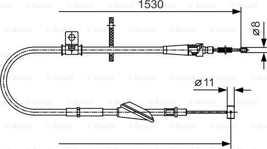 BOSCH 1 987 482 136 - Vaijeri, seisontajarru inparts.fi