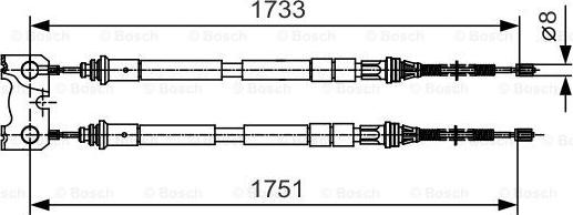 BOSCH 1 987 482 123 - Vaijeri, seisontajarru inparts.fi