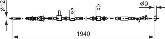 BOSCH 1 987 482 853 - Vaijeri, seisontajarru inparts.fi