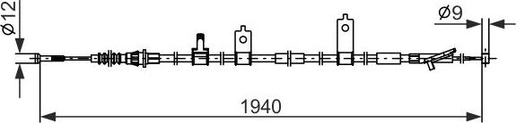 BOSCH 1 987 482 852 - Vaijeri, seisontajarru inparts.fi