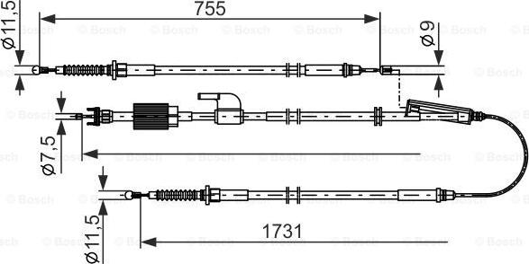 BOSCH 1 987 482 804 - Vaijeri, seisontajarru inparts.fi