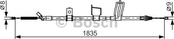 BOSCH 1 987 482 341 - Vaijeri, seisontajarru inparts.fi