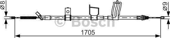 BOSCH 1 987 482 339 - Vaijeri, seisontajarru inparts.fi