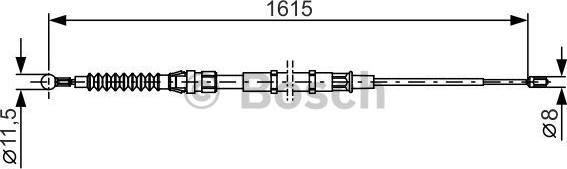 BOSCH 1 987 482 328 - Vaijeri, seisontajarru inparts.fi