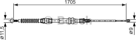 BOSCH 1 987 482 377 - Vaijeri, seisontajarru inparts.fi