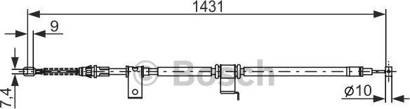 BOSCH 1 987 482 293 - Vaijeri, seisontajarru inparts.fi