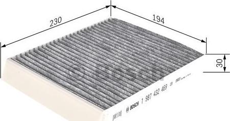 BOSCH 1 987 432 469 - Suodatin, sisäilma inparts.fi