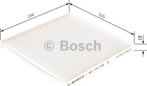 BOSCH 1 987 432 090 - Suodatin, sisäilma inparts.fi