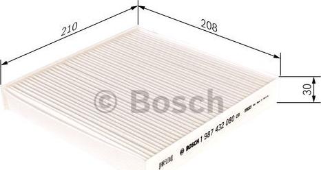 BOSCH 1 987 432 080 - Suodatin, sisäilma inparts.fi