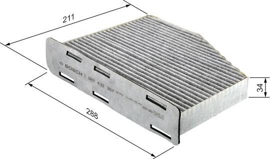 BOSCH 1 987 432 397 - Suodatin, sisäilma inparts.fi